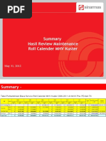 Hasil Review Maintenance Roll Calender MHV Kuster