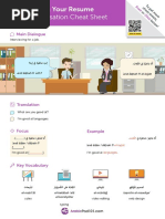 Writing Your Resume Conversation Cheat Sheet: Main Dialogue