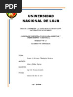 Yacimientos Minerales Carbonatados en El Ecuador