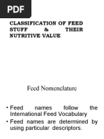 01 Classification Feed Stuff & Protein Sources