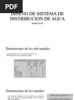 Diseño de Sistema de Distribucion de Agua