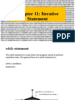 Chapter 11: Iterative Statement