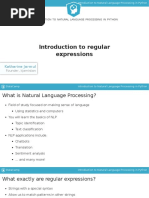 Introduction To Regular Expressions: Katharine Jarmul