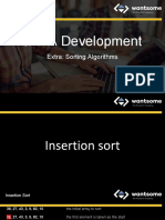 JAVA Development: Extra: Sorting Algorithms