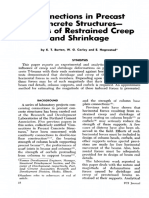 Connections in Precast Concrete Structures - Effects of Restrained Creep and Shrinkage