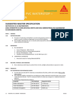 Suggested Specifications For PVC & Hydrotite Waterstop-Greenstreak