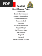 Canada: Royal Mounted Police