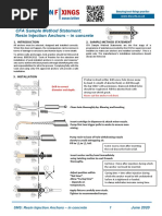 CFA Sample Method Statement:: Resin Injection Anchors - in Concrete