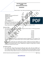 Revision Test Paper Cap-Ii: Advanced Accounting Questions Accounting For Departments