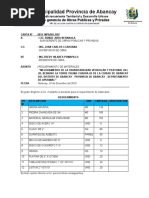 Informe Requerimiento de Tuberia