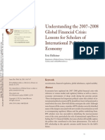 Understanding The 2007-2008 Global Financial Crisis: Lessons For Scholars of International Political Economy