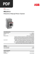 MS116-6.3 Manual Motor Starter: Product-Details