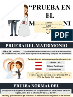 Prueba en El Matrimonio