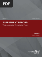 Assessment Report:: Web Application Penetration Test Web Application Penetration Test