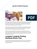 Cara Membuat Dan Contoh Proposal Bisnis Plan