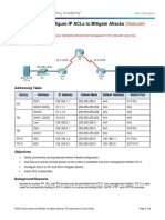 4.1.2.5 Packet Tracer - Configure IP ACLs To Mitigate Attacks - Instructor