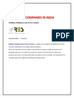 Major PEB Companies in India