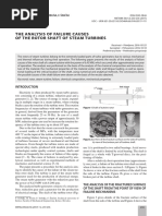 The Analys Is of Failure Causes of The Rotor Shaft of Steam Turbines