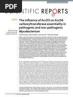 The Influence of Accd5 On Accd6 Carboxyltransferase Essentiality in Pathogenic and Non-Pathogenic