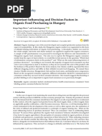 Important Influencing and Decision Factors in Organic Food Purchasing in Hungary