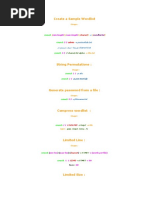 Create A Sample Wordlist