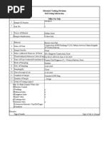 Material Testing Division: Soil Testing Information Office Use Only