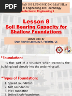 Lesson 8: Soil Bearing Capacity For Shallow Foundations