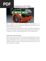 Partes y Funcionamiento Del Motor Diésel