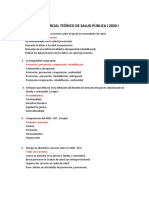 Examen Parcial Teórico de Salud Pública I 2020 I