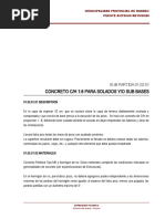 01.02.01 Concreto 18 para Solados y Sub Bases