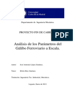 Análisis de Los Parámetros Del Gálibo Ferroviario A Escala PDF