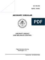 Advisory Circular: Aircraft Weight and Balance Control