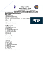 Republic of The Philippines Department of Education Region III - Central Luzon Brgy. Bacong, San Luis Aurora Email Ad: Aurora@deped - Gov.ph