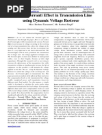 Reducing Ferranti Effect in Transmission Line Using Dynamic Voltage Restorer