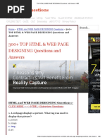 300+ TOP HTML & WEB PAGE DESIGNING Questions and Answers