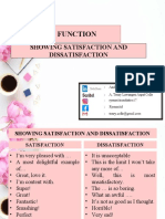 Language Function: Showing Satisfaction and Dissatisfaction