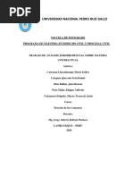 Analisis de Trabajo Jurisprudencial - Resolucion Contractual