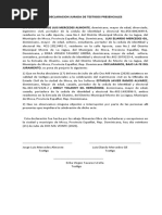 Declaracion Jurada de Testigos Presenciales