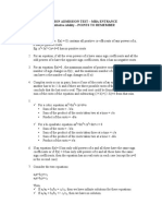 Algebra: Common Admission Test - Mba Entrance Quantitative Ability - POINTS TO REMEMBER