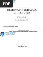 Design of Hydraulic Structures Lecture 4