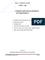 UNIT III - Embedded Firmware Development Environment