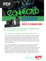 Connected Smart-Ups With Apc Smartconnect: 7khzruog Vprvwsrsxoduqhwzrundqgvhuyhu836