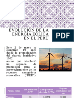 Evolución de La Energía Eolica en El Perú