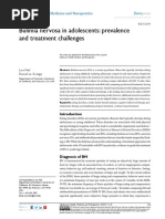 Bulimia Nervosa in Adolescents - Prevalence and Treatment Challenges