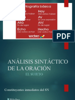 Análisis Sintáctico de La Oración