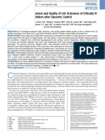 Long-Term Neurobehavioral and Quality of Life Outcomes of Critically Ill Children After Glycemic Control