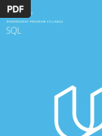 SQL Nanodegree Program Syllabus