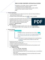 Notes On The Overview of Financial System