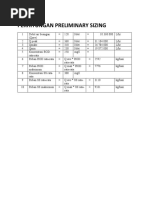 Perhitungan Preliminary Sizing