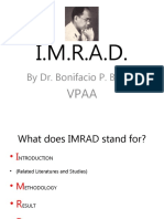 I.M.R.A.D.: by Dr. Bonifacio P. Bairan